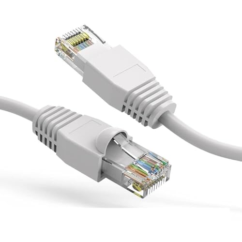 Cable de red Cat6A UTP 15 ft blanco, pack 2 miniatura 1