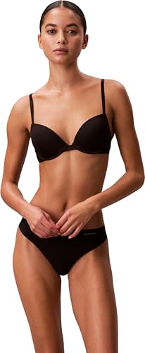Calvin Klein Braguita Tipo Tanga para Mujer, Negro (Black), S