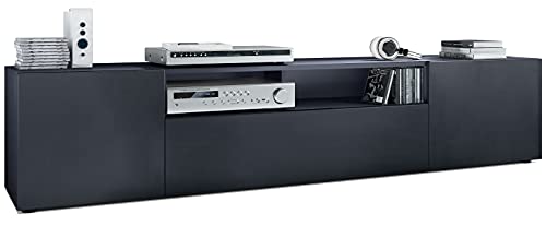 Vladon Mogan TV Board, anthrazit, 6 Fächer