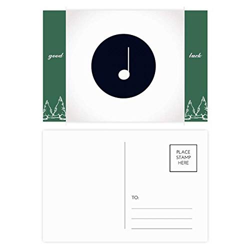 Cartes postales bonne chance avec notes de musique noires lot de 20 pour mélomanes