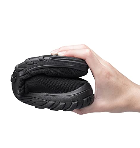 SILLENORTH Mens Womens Water Shoes Quick-Dry Sock Aqua Water Sneakers Slip-on Casual Walking Shoes for Diving Swimming Surfing Yoga Beach Sea Sports Black 16Women/13Men2