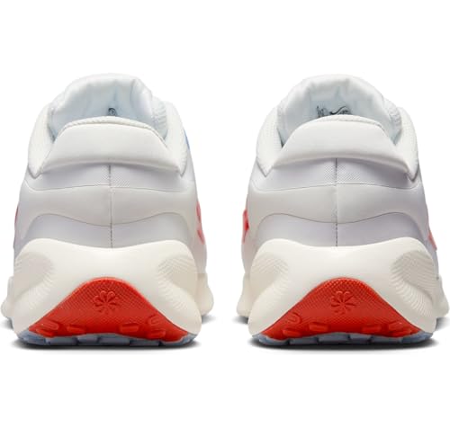 Nike Revolution 7 Big Kids' Road Running Shoes (FB7689-104, Summit White/Sail/Psychic Blue/Picante Red)3