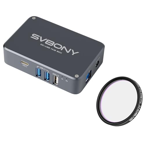 Filtre télescope Svbony SV220 double bande 3 nm pour nébuleuses avec hub USB SV241 intégré