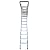 TECHTONGDA 10.5ft Blue Attic Ladder Ceiling Pull Down Folding Stairs with 13 Steps Adjustable & Space Saving Attic Stairs Mg-Al Alloy Step Ladder Opening Size 31.5'' x 35.4'' Attic Access Ladder