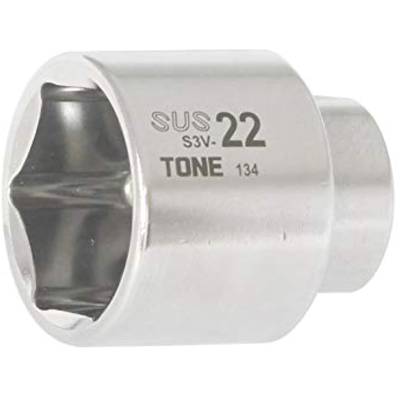 TONE SUS 소켓 육각 S3V-22 드라이브 9.5mm 3/8 대변 22mm S3V-22: 대변: