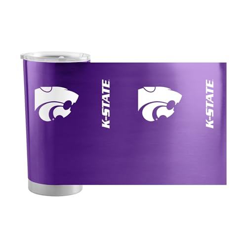 Image of Logo Brands 20 oz Powder Coat Tumbler- Insulated Tumbler with Lid for Water, Iced Tea or Coffee, Smoothie and More