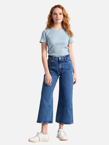 Image of Zilcon Women Fashion Trendy Ribbed Round Neck t Shirt for Woman Half Sleeves Tops for Women Stylish Western Formal, Casual, Office, Date, Outing, Party Tops
