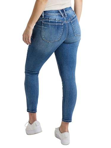 Royalty For Me Womens Women's High Rise Curve Confidence Wannabettabutt Skinny Jeans, Wp9987753