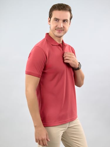 Image of Monte Carlo Mens Regular Fit Half Sleeve Solid Polo Neck T-Shirt (Pack of 1)