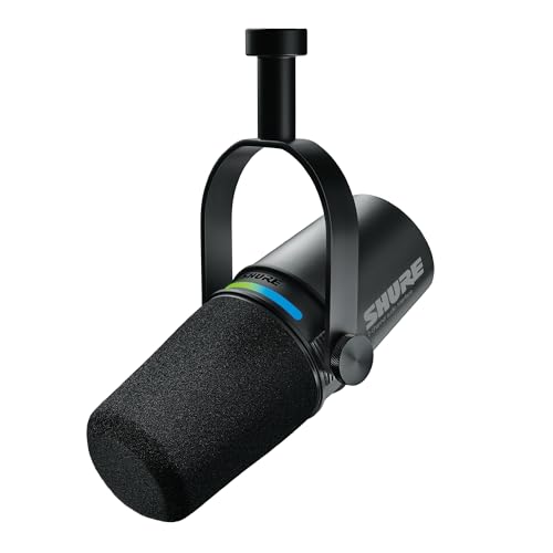 Shure MV7i Smart Podcast- und Mikronfon + integriertes Audio-Interface – Ausrüstungsbündel mit 2...
