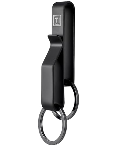 TISUR Titanium Tactical Belt Key Holder with 2 Stainless Steel...