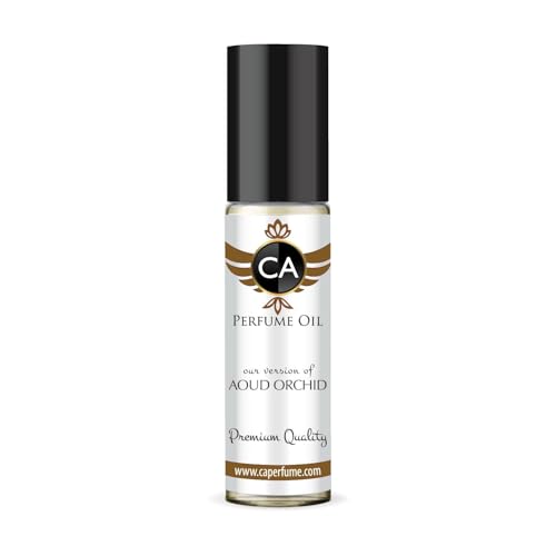 CA Perfume Impression of Aoud Orchid Unisex Fragrance Oil Amber Floral Scent Long Lasting Perfumes for Women &amp; Men Travel Size TSA Ready Mini Parfum Body Oil Roll-on 0.33 Fl Oz 10ml
