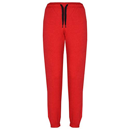 Unisex Plain Tracksuit Contrast Red & Black Hoodie with Joggers Jogging Sweatpants Pants Sports Activewear Set3