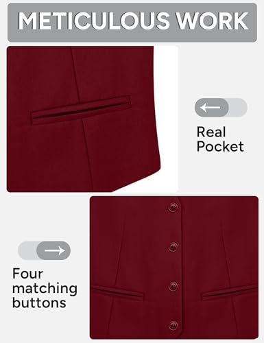 Image of Boy's 4 Button Formal Suit Vest with Tie
