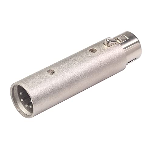 Hellery Zinklegering XLR Mannelijk Aan Mannelijke & Xlr Vrouwelijke naar Vrouwelijke Adapterstekker, Zilver - Image 4