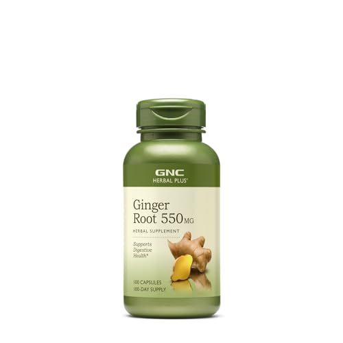 GNC Herbal Plus Ginger Root 550 mg, 100 caps