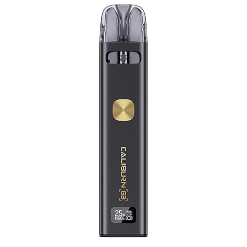 Uwell Caliburn G3 Midnight Gold | Vape/E-Zigarette im Pod-System - 2,5ml Tank, 900mAh, OLED-Display, USB-C, SideFill, MTL - Kompakt & Perfekt für Einsteiger