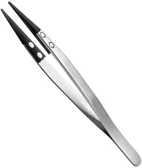 Cole-Parmer Stainless Steel Tweezers w/Flat, Round, Plastic Tips