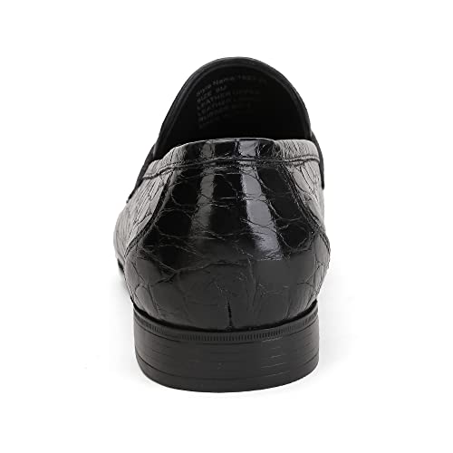 Men's Classic Leather Penny Loafers, Crocodile Printed Business Dress Slip on Loafer Shoes for Mens3