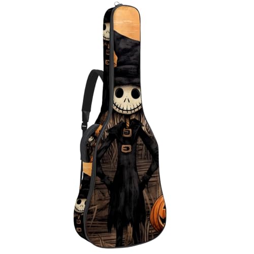 Sac pour guitare acoustique résistant à l'eau 70° motif citrouille d'Halloween