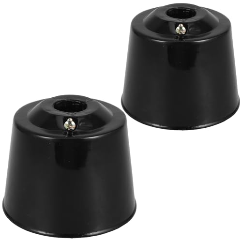 OSALADI Cubierta Antipolvo Negra para Ventilador de Techo Tamaño 1-2, Accesorio Reutilizable para Lámparas Colgantes, Repuesto Decorativo para Dosel de Luz de Techo (2 Unidades)