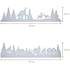 Filz Fenster Bild Winter Skyline 90 Cm - 2er Set - Stoff Weihnachts