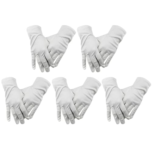 Guantes antiestáticos de poliéster para manipulación en cocina y restaurantes, 5 pares