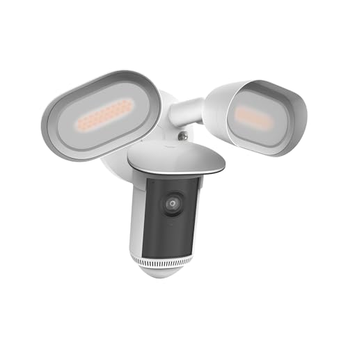 Holicfun Visera de sol y lluvia para R ing Floodlight Cam Pro (2ª generación), cubierta protectora resistente a la intemperie (blanco)