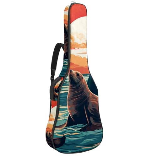 JRHEJTFZ Housse pour guitare acoustique de 1,9 cm d’épaisseur – Imperméable – Durable et élégant – Imprimé lion de mer, Multicolore., 42.9×16.9×4.7 in, Motif imprimé tendance - Les Beatles, Paul McCartney, John Lennon, RIngo Starr, George Harrison JRHEJTFZ Housse pour guitare acoustique de 1,9 cm d'épaisseur - Imperméable - Durable et élégant - Imprimé lion de mer, Multicolore., 42.9x16.9x4.7 in, Motif imprimé tendance