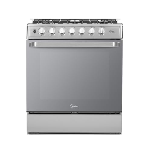 La mejor comparación de Estufa de 30 Pulgadas los mejores 10. 40 Midea MGS30FS1LEAMSS Estufa de piso con capelo 30' Xtreme Chef Air Acero Inoxidable