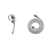 タカギ(Takagi) シャワーヘッド 浄水 シャワー キモチイイ浄水シャワピタ 塩素除去 節水 手元止水 JSB222 & シャワー シャワーホース(シルバー) 1.6m 工具不要 取り付けかんたん JSH002SV【セット買い】