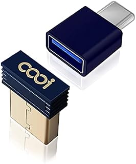 cooidea USB Mouse Jiggler, Mouse Mover with ON/Off Touch Switch and USB C Adapter. Undetectable Mouse Wiggler Multi-track, Driver-Free, Plug-and-Play for Laptop/PC/Computer, Simulate Mouse Movement