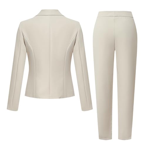 Women's Two-Piece Suit Suit Single Button Spring and Fall Casual Long-Sleeved Suit Slim Business Pants2