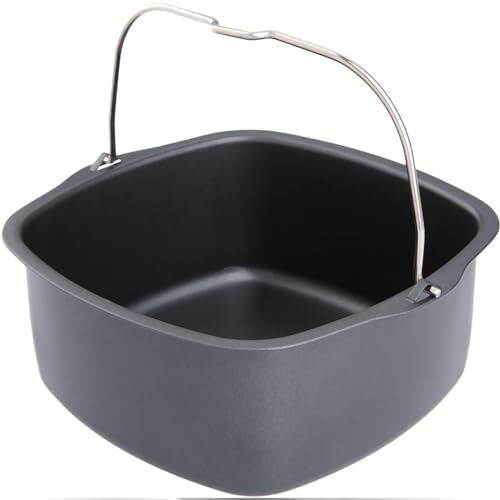 22cm Teglia Torta Friggitrici ad Aria, Friggitrice Ferro Barile Tortiera, Stampo Quadrata Forno, Cucina Strumento di Cottura, Stampi Botte Torte per HD9925 HD9860 HD9905/01 Accessori Pizza Pane Piatto