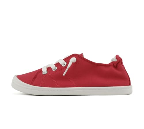 Image of Soda Flat Women Shoes Linen Canvas Slip On Sneakers Lace Up Style Loafers Zig-S