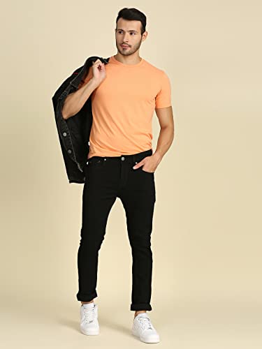 Image of HIGH Star Men Black Slim-Fit Stretchable Jeans