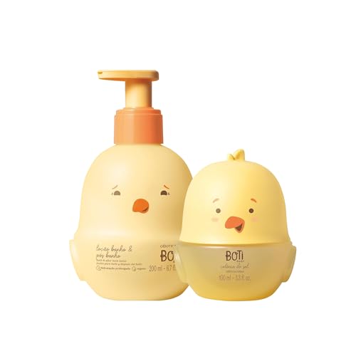 O Boticário Boti Baby Sun Cologne + Bath Moisturizing Lotion Bundle, (3.3 Oz & 5.2 Oz)