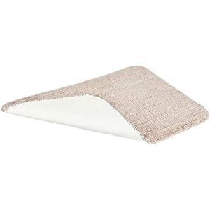 Amazon Brand - Solimo Microfibre Anti Slip Bathmat, (Beige and Brown, 40 x 60cm) Pack of 2