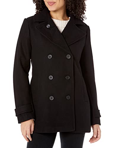Amazon Essentials Women s Long-Sleeve Plush Peacoat, Black S