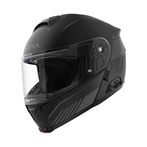 Sena Specter Modular Smart Communication Motorcycle Helmet (Matte Black M)
