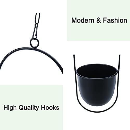 Skyehomo 2 Pack Oval Metal Hanging Planters, Wall And Ceiling Hanging Planter Indoor Outdoor,Mid Century Flower Pot Plant Holder— For Succulent,Air Plants, Home Decor #TOP2