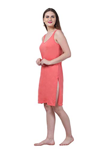 Image of Splash Cotton Rich Camisole Slip for Women| Long Kurti Slip /Suit Slip /Camisole Slip Knee Length - 139