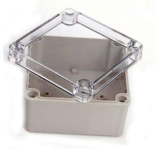 KAMCON Grey ABS Junction Box Universal Project, 7x7x4 & 11x11x5, Waterproof, Includes Box, Grommets, Screws