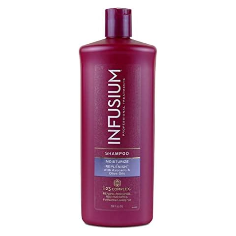 Infusium Moisturize and Replenish Shampoo - Infused with Avocado and Olive Oil - Hair Care for Dry Hair - Moisturizing Shampoo for Women - 33.8 oz Cover