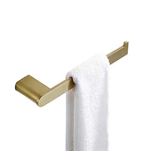 Porte-serviettes en or brossé pour une salle de bain moderne avec brosse de toilette