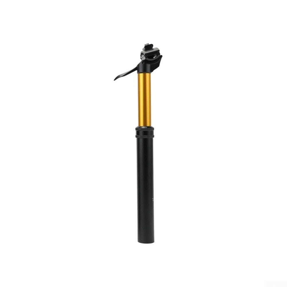 Dropper Sattelstütze 27,2 mm 100 mm Travel MTB | Glatte Öl-Gas-Betätigung, 100 mm Tropfen, 27,2 mm Durchmesser, eloxierte schwarze Oberfläche, ideal für Langlauf