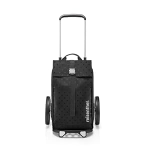 reisenthel Citycruiser glossy dots black – Praktische Einkaufstrolley mit mehreren großen Fächern (Gestell + Tasche)-Set