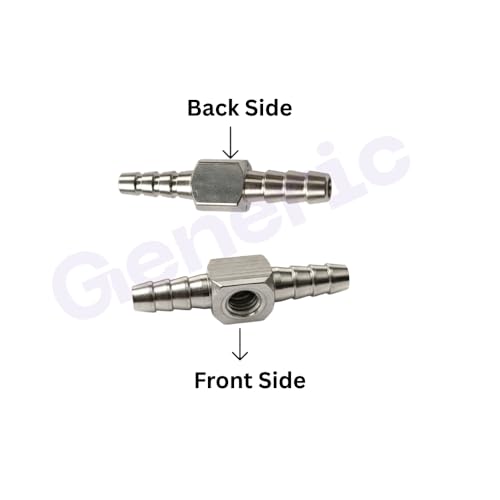 Image of Dental Chair Parts - Brass Nipple Size 4mm+ 4mm Two Way Joint, Superior Quality, Compact Design, Long Service Life (Pack of 3)