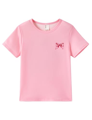 Image of PATPAT Girls Crewneck Short Sleeve Graphic Tees Animal Print Shirts Cute Summer Outfits 5-12 Years