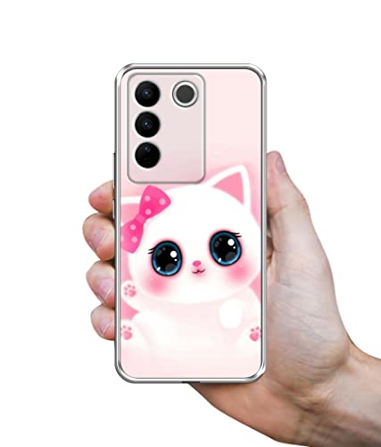 Image of Amazon Brand- Solimo Babby Kitty Printed Silicon Soft TPU Back Case Cover Compatible for Vivo S16 5G / V27 5G / V27 Pro 5G